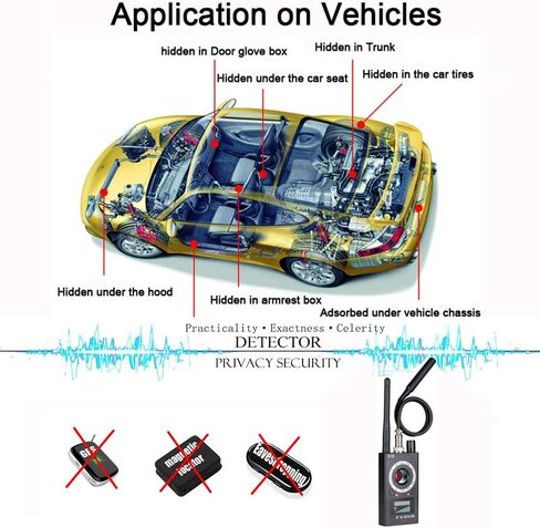 Anti Spy RF Detector - Camera Detector - Wireless Bug Detector Signal - Hidden Camera Detector - GSM Listening Device Finder Radar Radio Scanner Wireless Signal Alarm in Kuwait
