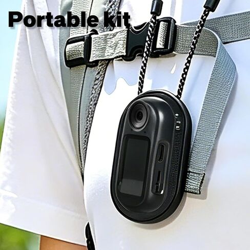 4K Mini Body Action Camera-Tiny Body Cam With Audio And Video Recording, Hands-Free Wearable POV Camera With 1.5" Display, Stabilization, WIFI, Bluetooth, Mount Anywhere (Chest Clip+Fixed Wristband) in Kuwait