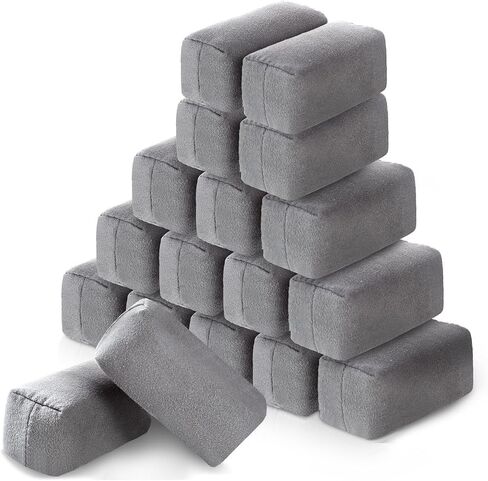 Riakrum 18 Pack Microfiber Applicator Pads Suede Car Detailing Sponge Ceramic Coating Applicator Pads Coating Sponge for Cars Graphene Metal Plastic Trim Ceramic Spray Applying Wax(Gray) in Kuwait