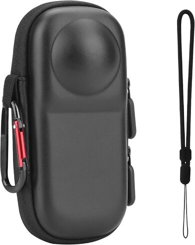 BRDRC Portable Small Case for Insta360 X5 X4 (for Cage and Lens Cap), Carrying Storage Bag Protective Cover Hard Shell Travel Protector with Wrist Strap Carabiner for Insta 360 X5 X4 Accessories in Kuwait