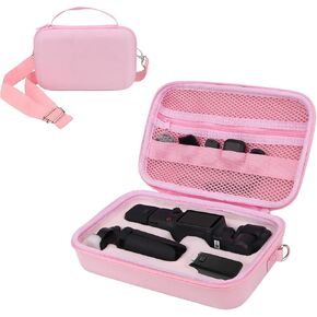 CQT Carrying Case for DJI Osmo Pocket 4 3 Accessories, Protective Storage Travel Bag Adjustable Strap and Carry Handle for DJI Pocket 4 3 Creator Combo Vlogging & Outdoor Shooting (Light Pink) in Saudi Arabia