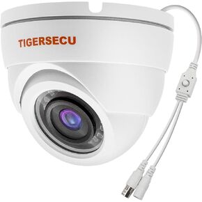 TIGERSECU 1080P Metal Wide Angle Dome Security Camera for DVR, Weatheproof for Indoor/Outdoor Use, Hybrid 4-in-1 OSD Switch for TVI/CVI/AHD/CVBS DVRs (Power Supply and Coaxial Cable Sold Separately) | Hybrid 4-in-1 with OSD Switch, Weatherproof for Indoor in Saudi Arabia