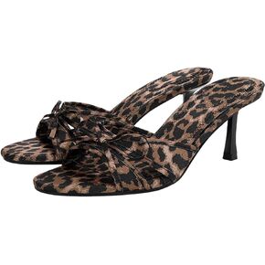 UFEDO Womens Kitten Heels Bow Mesh Sandals Round Open Toe Slip On Low Slide Heeled Sandals in Saudi Arabia