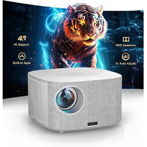 ONOAYO Outdoor-Projector-4K with 60W Dolby Audio and Official Apps, White | 3500 Bright, AI Auto Focus, Smart-Projector with WiFi and Bluetooth, ONO5Pro 2.0 Movie Projector for Indoor/Outdoor, 2026New in Saudi Arabia