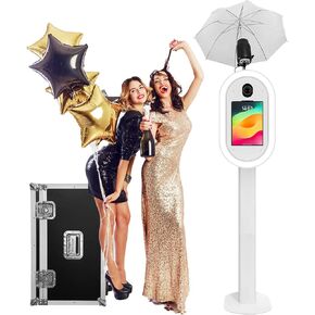 Oval Photo Booth with Wheeled Flight Case for Parties & Gatherings | Adjustable RGB Lighting, Comes with Fill Light & Reflective Umbrella in Saudi Arabia
