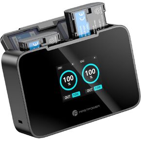 FirstPower LP-E6P Battery and 20W Dual Fast Charger for Canon Cameras | 2950mAh High Capacity, 2.5h Quick Full Charge, Compatible with Canon R6 Mark II/III, R5 Mark II, C50 R6V R5 R6 R7 5D 6D 7D II in Saudi Arabia
