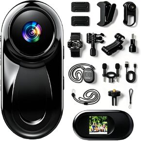 Mini Body Camera with Audio, Thumb POV Cam, 2K Deep Gray | Sport Action Camera Hands Free Recording 2K, Premium Portable Camcorder Anywhere for Cycling,Travel,Pet,Vlogging in Kuwait