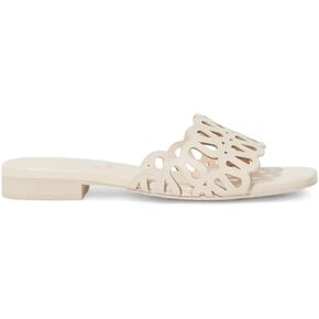 SIMKHAI Mccall Laser Cut Leather Flat Slide in Kuwait