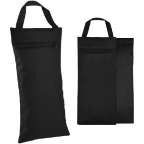 2 Pieces Weighted Pouch Exercise Sandbag Training Bag Weight Carryall Portable Zipper Oxford Cloth Unfilled Design Suitable for Home Workouts Training Travel Fitness, Black, 600D PVC in Saudi Arabia