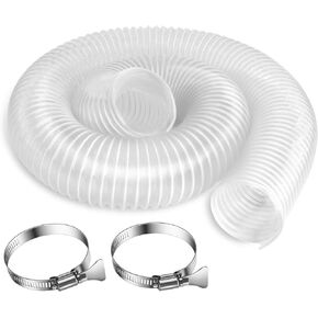 2.5" x 10 Ft Dust Collection Hose Flexible Clear PVC Wire Helix Hose | Heavy-duty 2.5" x 10 ft clear PVC dust collection hose – puncture resistant - dust, debris & fume extraction in Kuwait