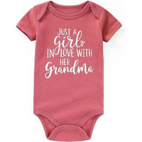 just a girl in love with her grandma girls baby clothes infant bodysuits in Kuwait