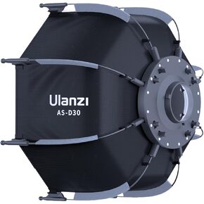 Ulanzi AS-D30 11.81'' Octagon Softbox, Quick Release for Mini Bowens Mount | Speedlite, Studio Flash, Speedlight Umbrella Softbox, with Carrying Bag, for Photography Studio COB Light Portrait Shooting in Saudi Arabia