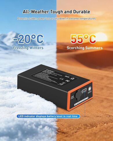 5000mAh Battery Pack for Moultrie Edge Trail Camera, with Cable, 2 Pack | Replacement Lithium Battery for Moultrie Edge, Edge Pro, Edge 2, Edge 2 Pro,with Digital Display and Charging Cable in Kuwait