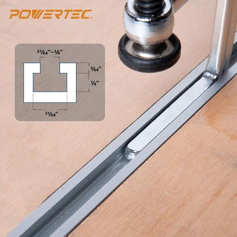POWERTEC 71410 Quick Screw Guide Rail Clamp for MFT Table and Track Saw Guide Rail System, 5-3/8" Capacity x 2-3/8" Throat Depth, 400lbs Clamping Force, 2 Pack in Kuwait