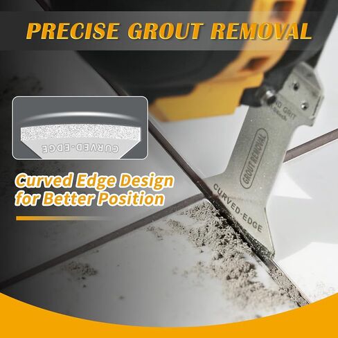 AMZWEI 15PCS Diamond Oscillating Tool Blades, Curved Edge | Grout Removal, Mortar Cleaning, 1/13 in Thick, Compatible with Dewalt, Milwaukee, Rockwell, Ridgid, Ryobi, Craftsman, Chicago in Kuwait
