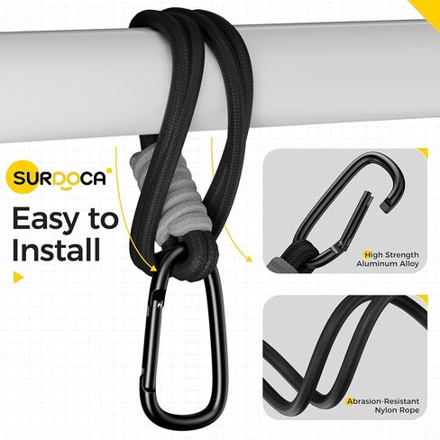 SURDOCA Baby Stroller Hooks, Stroller Clips and Hooks for Diaper Bag, Mommy Bag Hook for Stroller Heavy Duty, Universal Stroller Hanger and Strap, Stroller Accessories for Mom in Kuwait