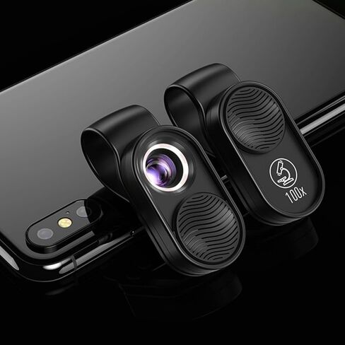 OSALADI Sturdy 100x Optical Lens Digital Microscope with LED Light Portable Pocket Size Abs Plastic Mini Mobile Phone Microscope Providing and Stereoscopic Images for Jewelry and Gemstone in Kuwait