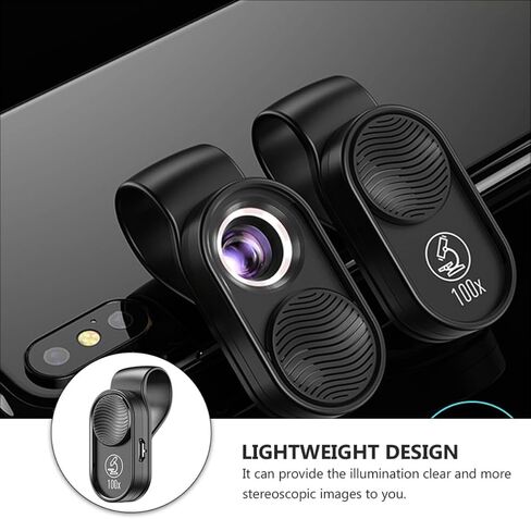 MERRYHAPY X Pocket Size Abs Plastic with LED Light Mobile Phone Microscope Digital Microscope Portable and Sturdy Optical Lens for Jewelry and Gemstone Inspection for Smartphone Use in Kuwait
