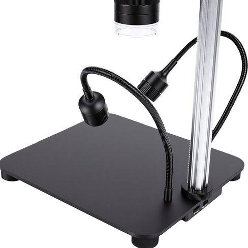 XUMIUZIY Digital Microscope with 10.1" Screen, 500-1000x Infinite Zoom | Electronic Microscope Magnifier with LED Lights, 1080P HD, 60 Rrotational Screen, PC View, Remote Control in Kuwait