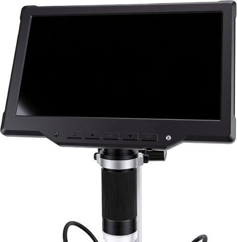 XUMIUZIY Digital Microscope with 10.1" Screen, 500-1000x Infinite Zoom | Electronic Microscope Magnifier with LED Lights, 1080P HD, 60 Rrotational Screen, PC View, Remote Control in Kuwait