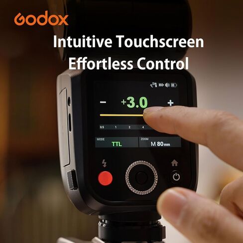 GODOX V100 O GODOX Flash for Olympus– Touchscreen Control,100W TTL Camera Flash GODOXV1 for Olympus Upgraded,70 Full Power Consecutive Flashes, Camera Flash in Kuwait