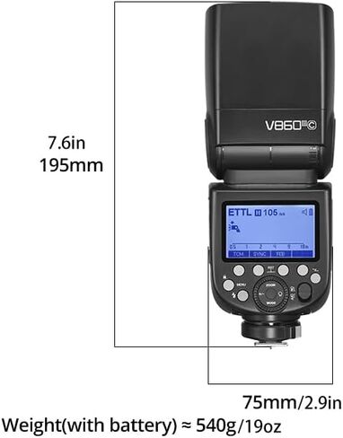 Godox V860III-C TTL 2.4G GN60 HSS Camera Flash with 10-Speed Adjustable Modeling Light, one-Key Switch TTL+ Godox XPRO-C Trigger Transmitter for Canon Camera in Saudi Arabia