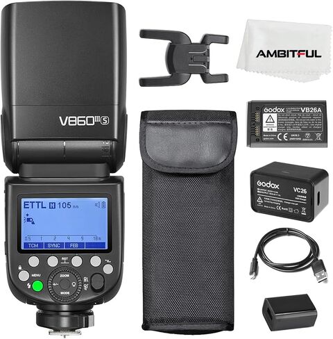 Godox V860III-C TTL 2.4G GN60 HSS Camera Flash with 10-Speed Adjustable Modeling Light, one-Key Switch TTL+ Godox XPRO-C Trigger Transmitter for Canon Camera in Saudi Arabia