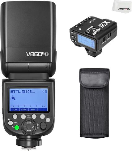 Godox V860III-C TTL 2.4G GN60 HSS Camera Flash with 10-Speed Adjustable Modeling Light, one-Key Switch TTL+ Godox XPRO-C Trigger Transmitter for Canon Camera in Saudi Arabia