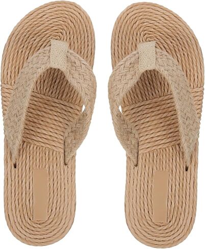 Fashionable Imitation Straw Slippers Perfect for Casual Outdoor Beach Travel Match Jeans Shorts Skirts in Kuwait