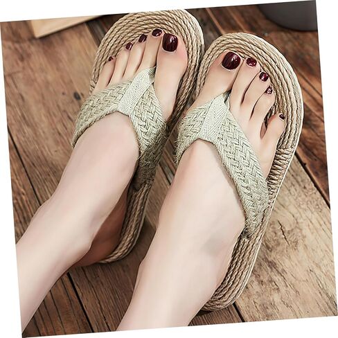 Fashionable Imitation Straw Slippers Perfect for Casual Outdoor Beach Travel Match Jeans Shorts Skirts in Kuwait