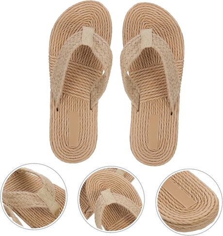 Fashionable Imitation Straw Slippers Perfect for Casual Outdoor Beach Travel Match Jeans Shorts Skirts in Kuwait