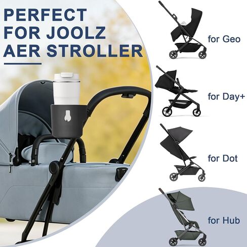 Stroller Cup Holder for Joolz Stroller –Compatible with Day, Geo, Hub, AER, Dot Strollers,On Drink Holder Attachment, No-Tool Installation in Kuwait