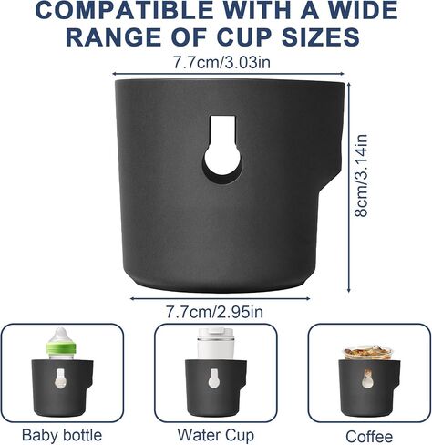 Stroller Cup Holder for Joolz Stroller –Compatible with Day, Geo, Hub, AER, Dot Strollers,On Drink Holder Attachment, No-Tool Installation in Kuwait