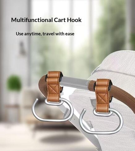 3 Pack Stroller Hooks, Stroller Straps for Diaper Bags,Adjustable Stroller Carabiner Clip,Baby Stroller Accessories for nuna,Uppababy,Bob,Hook for Bike,Scooter,Wheelchair (Type B Black) in Kuwait