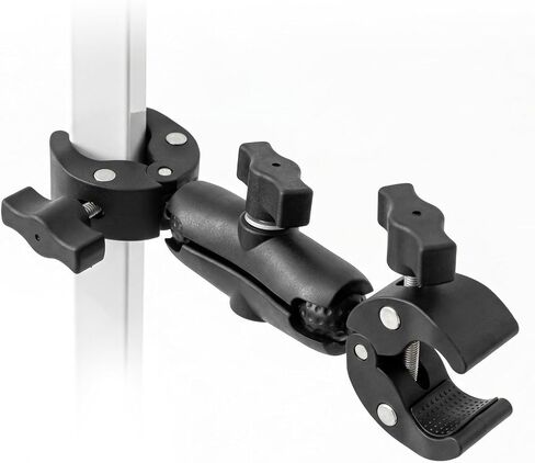 EAGLE PEAK Heavy Duty Adjustable Clamp Mount for Camping Lights & Canopy Frames, 360° Rotating Ball Head, Aluminum Drop-Resistant Photography Clamp, Bracket for Umbrella, Monitor, Camera & LED Light in Kuwait
