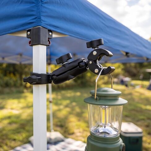 EAGLE PEAK Heavy Duty Adjustable Clamp Mount for Camping Lights & Canopy Frames, 360° Rotating Ball Head, Aluminum Drop-Resistant Photography Clamp, Bracket for Umbrella, Monitor, Camera & LED Light in Kuwait