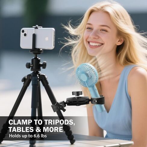 EAGLE PEAK Heavy Duty Adjustable Clamp Mount for Camping Lights & Canopy Frames, 360° Rotating Ball Head, Aluminum Drop-Resistant Photography Clamp, Bracket for Umbrella, Monitor, Camera & LED Light in Kuwait