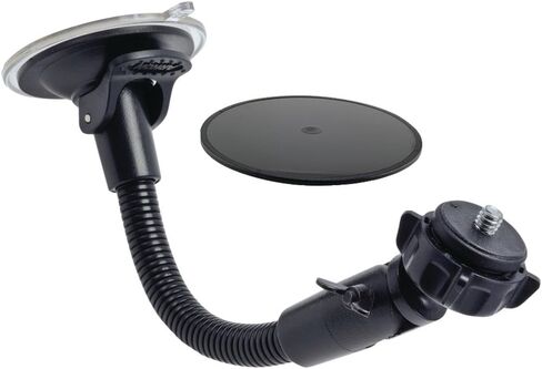Arkon Mounts - Windshield Suction Car Mount | Flexible Positioning with 360° Swivel Ball Adapter | 8.5 inch Gooseneck | Holds up to 1 Pound | Fits Small Digital Cameras with 1/4 inch in Kuwait