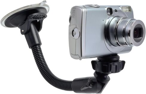 Arkon Mounts - Windshield Suction Car Mount | Flexible Positioning with 360° Swivel Ball Adapter | 8.5 inch Gooseneck | Holds up to 1 Pound | Fits Small Digital Cameras with 1/4 inch in Kuwait