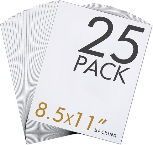 Falling in Art 25 Pack 8x10 Mat Boards, 4-Ply Acid-Free Backing Board | Ideal for Framing Photos, Art Prints, Paintings, Posters and DIY Craft Projects in Kuwait