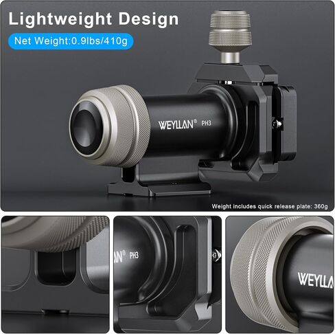 WEYLLAN PH3 MonoGimbal Head for Tripod Monopod, CNC All Metal Side Saddle Gimbal Tilt Head with Arca Swiss Quick Release Plate, Compatible with Camera, Telephoto Lenses, Max Load 22lbs/10kg in Kuwait