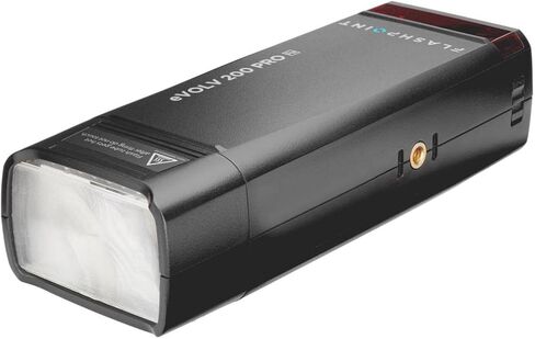 Flashpoint eVOLV 200 Pro TTL Pocket Flash Kit for Camera Strobe Light Photography, 200Ws, 1/8000 HSS, 500 Full Power Flashes, 0.01-1.8s Recycling w/2900mAh Battery, Bare Bulb/Speedlite Flash in Kuwait