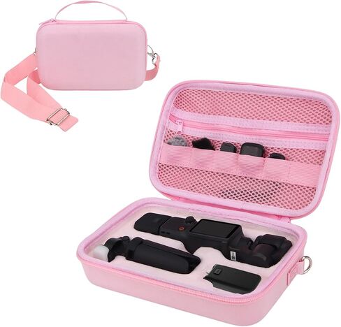 CQT Carrying Case for DJI Osmo Pocket 4 3 Xtra Muse Accessories, Protective Storage Travel Bag Adjustable Strap and Carry Handle for DJI Pocket 4 3 Creator Combo Vlogging & Outdoor Shooting (Black) in Kuwait