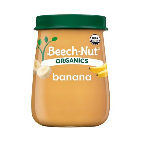 Beech-Nut Organic Baby Food Jars, Organic Apple Puree, Stage 1 Baby Food for Babies 4 Months and Up, Non-GMO, 4oz Glass Jars, 10ct in Kuwait