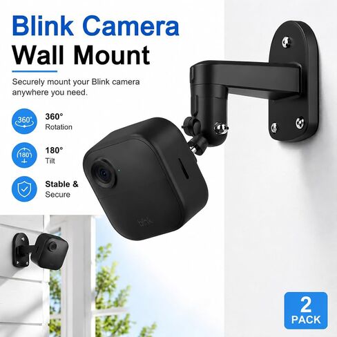 2 Pack 360 Degree Adjustable Adhesive Mount for All-New Blink Outdoor (4th Gen,3rd Gen) Blink XT / XT2, Blink Mini Camera Mounting Bracket, Wall Mount in Kuwait