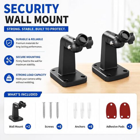 2 Pack 360 Degree Adjustable Adhesive Mount for All-New Blink Outdoor (4th Gen,3rd Gen) Blink XT / XT2, Blink Mini Camera Mounting Bracket, Wall Mount in Kuwait