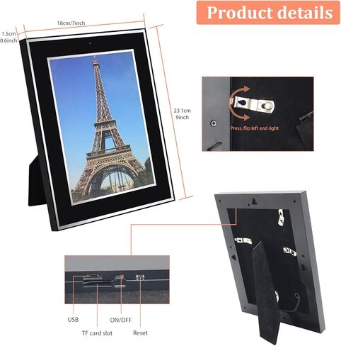 Security Camera, Hidden Spy Camera Photo Frame, WiFi Nanny Cam | Remote Viewing, Motion Detection, 1080P FHD, Indoor Security, Wireless Video Recorder in Kuwait