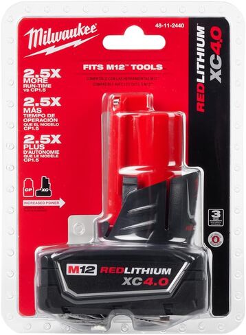Milwaukee 48-11-2440 M12 REDLITHIUM XC 4.0 Extended Capacity Battery Pack in Kuwait