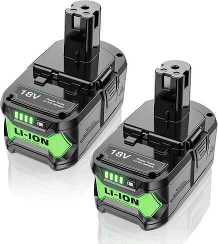 2Packs Upgraded 8.0Ah Replacement for Ryobi 18V Battery Compatible with 18 Volt Lithium Battery P108 P102 P103 P104 P105 P107 P109 P122 Cordless Power Battery Tools in Saudi Arabia