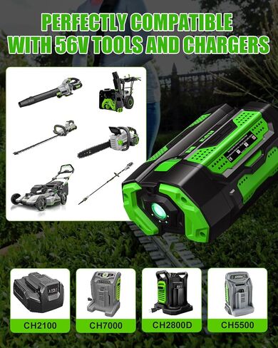 2Pack 56V 5.0Ah Replacement for EGO Battery | Lithium ion Battery BA2800T BA4200T BA1400T Compatible with All EGO 56 Volt Tools and Chargers in Kuwait